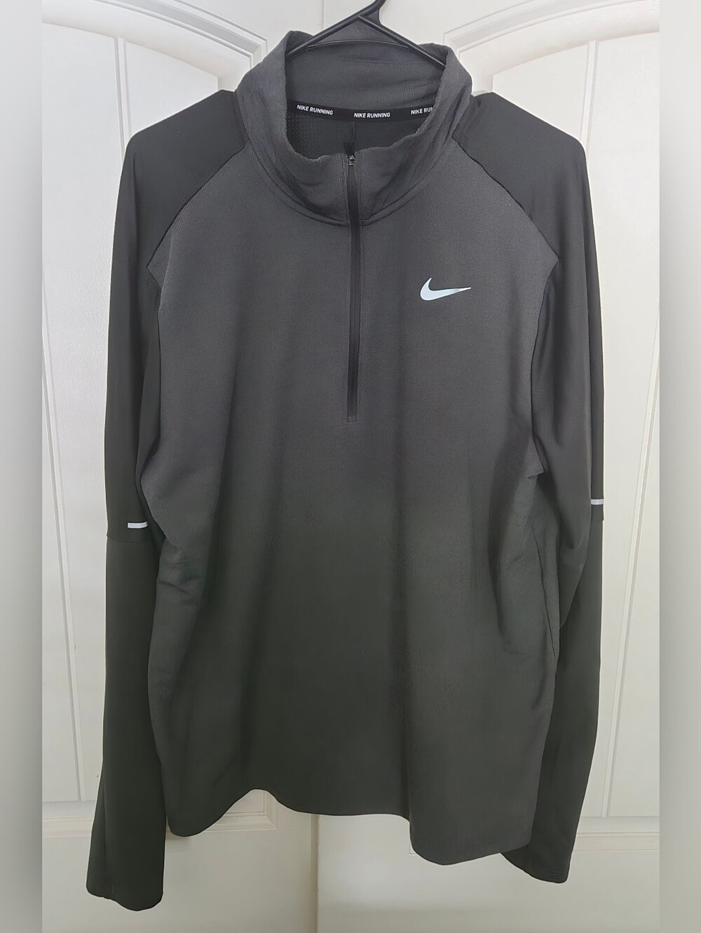 Nike Black Quarter Zip Running Jacket Lightweight Pullover